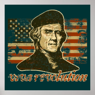 Póster Poster de Jefferson de la revolución de Viva