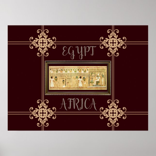 Póster Poster de jeroglíficos de Egipto (Frente)