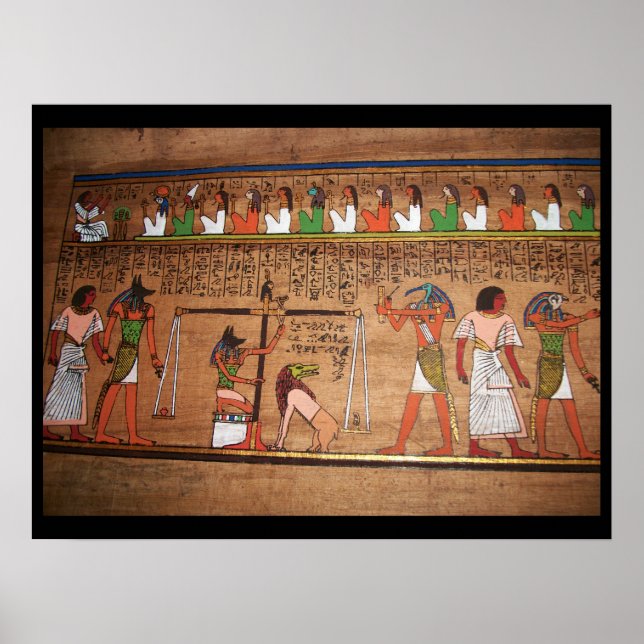 Póster Poster de jeroglíficos de Egipto (Frente)