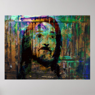 Póster poster de jesus psicodélico
