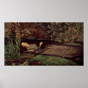 Póster Poster de John Everett Millais Ofelia