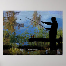 Póster Poster de Jubilación de la Pesca de Hombre Mayor