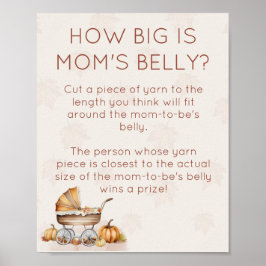 Póster Poster de juego Baby Shower de la calabaza de colo