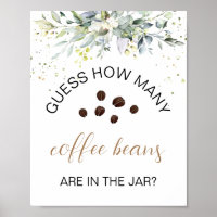 Poster de juego Coffee Bar Bridal Shower