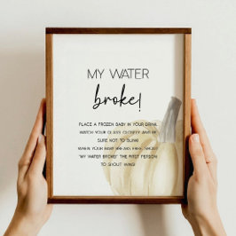 Póster Poster de juego de Baby Shower de otoño