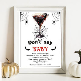 Póster Poster de juego de Baby Shower "No digas bebé" de 