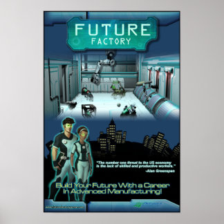 Póster Poster de juego de fábrica futuro