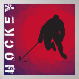 Póster Poster de jugador de hockey