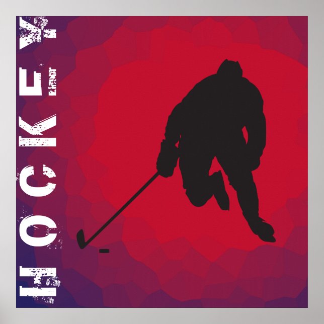 Póster Poster de jugador de hockey (Frente)