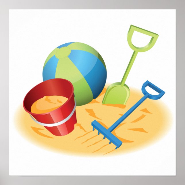 Póster Poster de Juguetes de Playa (Frente)