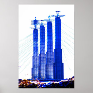Póster Poster de Kansas City Skyline