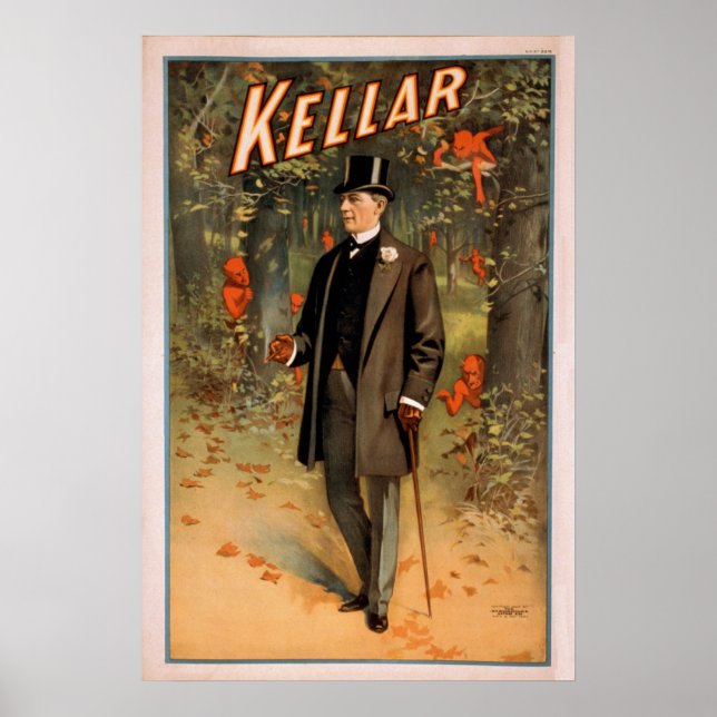 Póster Poster de KELLAR Magicista Ilusionista VAUDEVILLE (Frente)