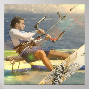 Póster Poster de Kitesurfing