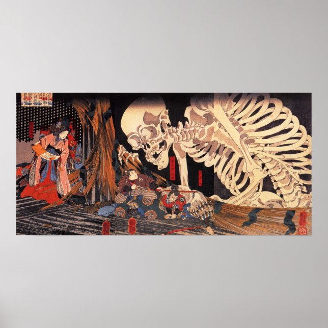 Póster Poster de Kuniyoshi Skeleton (Frente)