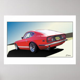 Póster Poster de Kyusha Kai Datsun 240z