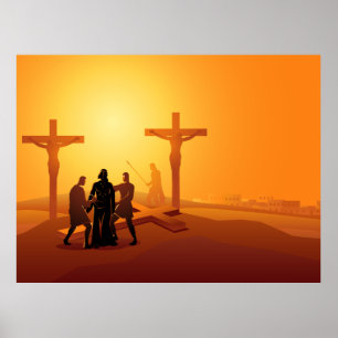 Póster Poster de la 10ª Estación de la Cruz