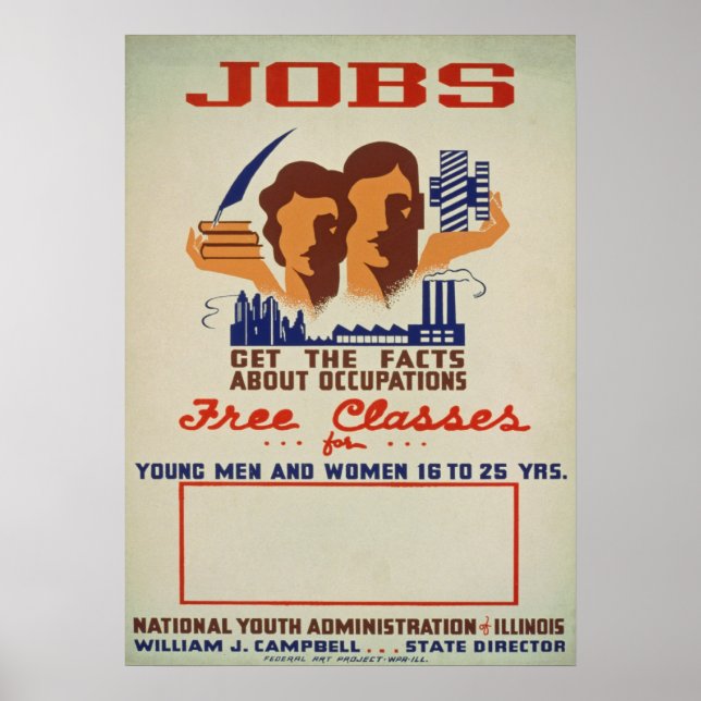 Póster Poster de la Administración Nacional Juvenil de Vi (Frente)