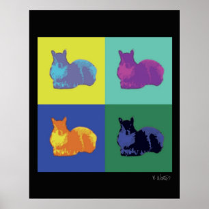Póster Poster de la ardilla pop