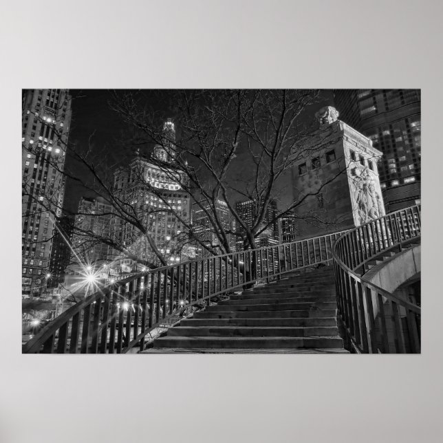 Póster Poster de la avenida Chicago Michigan (Frente)