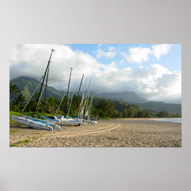 Póster Poster de la Bahía de Hanalei (Frente)