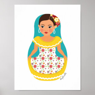 Póster Poster de la bailarina venezolana Matryoshka