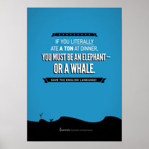 Póster Poster de la ballena de Grammarly