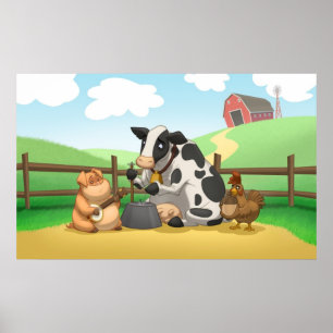 Póster Poster de la banda de jugo animal de granja