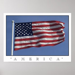Póster Poster de la bandera americana