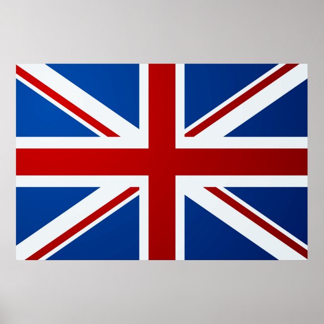 Póster Poster de la bandera británica (Frente)