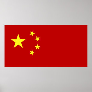 Póster Poster de la bandera china