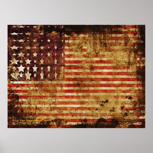 Póster Poster de la bandera con problemas (Frente)