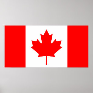 Póster Poster de la bandera de Canadá