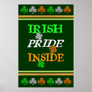Póster Poster de la bandera de Damasco irlandesa de St Pa