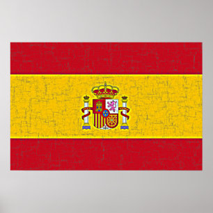 Póster Poster DE LA BANDERA DE ESPAÑA