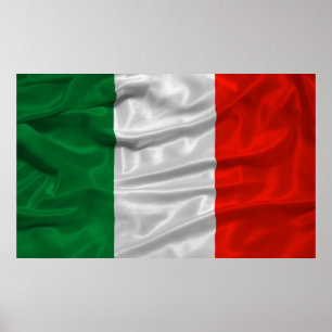Póster Poster de la bandera de Italia