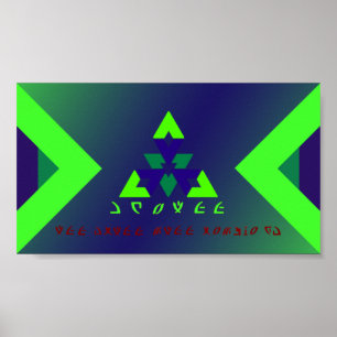 Póster Poster de la bandera de Kneall de la galaxia