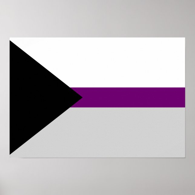 Póster Poster de la bandera de la demisexualidad (Frente)