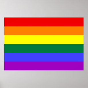 Póster Poster de la bandera del orgullo arcoiris