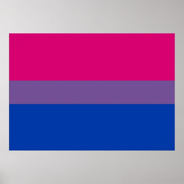 Póster Poster de la bandera del orgullo bisexual (Frente)