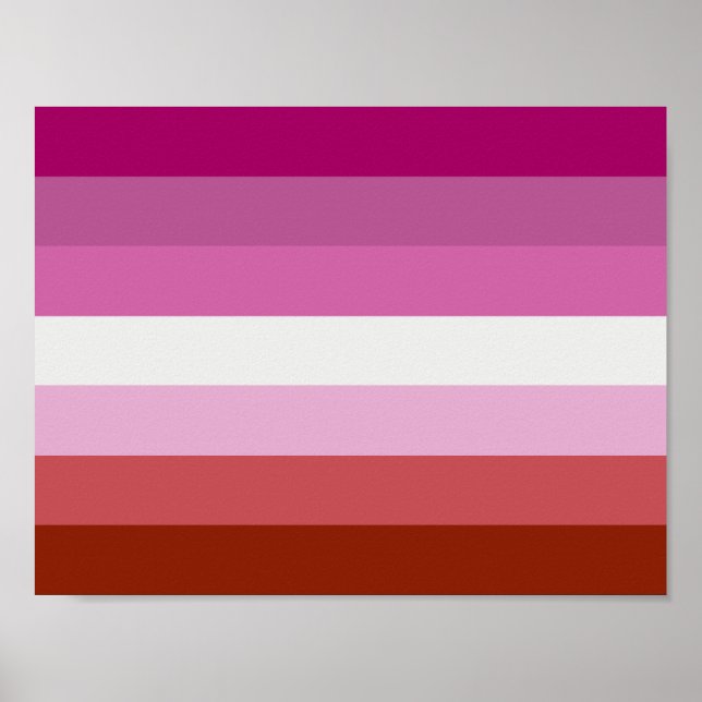 Póster Poster de la bandera del orgullo lésbico (Frente)