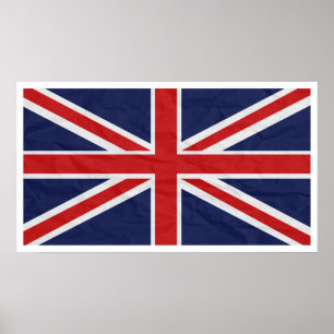 Póster Poster de la bandera del Reino Unido Jack Flag 24"
