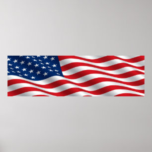 Póster Poster de la bandera estadounidense - srf