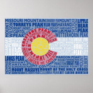 Póster Poster de la Bandera Estatal de los Foresteros de 