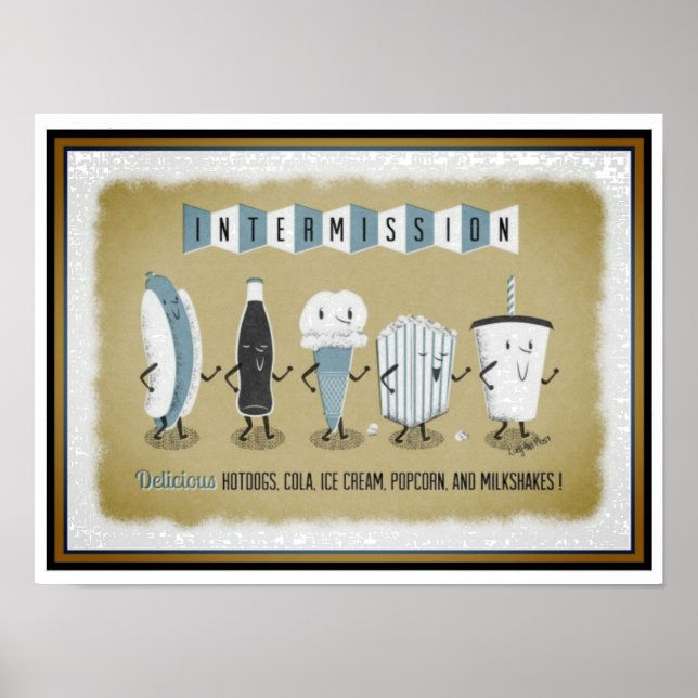 Póster Poster de la barra de aperitivos de Cine (Frente)