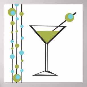 Póster Poster de la barra de Martini