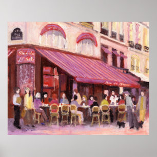 Póster Poster de la barra del café de París