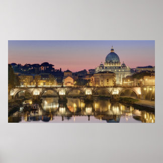 Póster Poster de la Basílica de San Pietro Roma