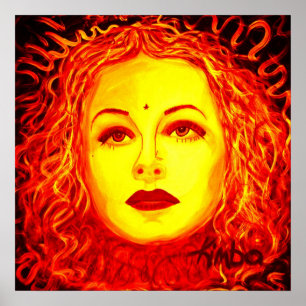 Póster Poster de la belleza 20x20 oscuro"
