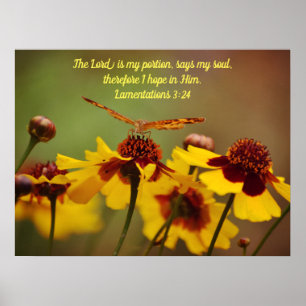 Póster Poster de la Biblia de Flores de Mariposa