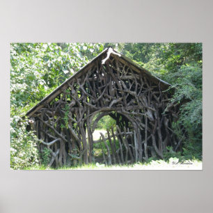 Póster Poster de la cabaña de la vid